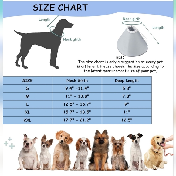 Extra soft, flexible, dog cone collars Size XXL - Picture 5 of 6